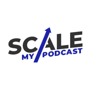 Scale my podcast by michael peres (mikey peres) logo